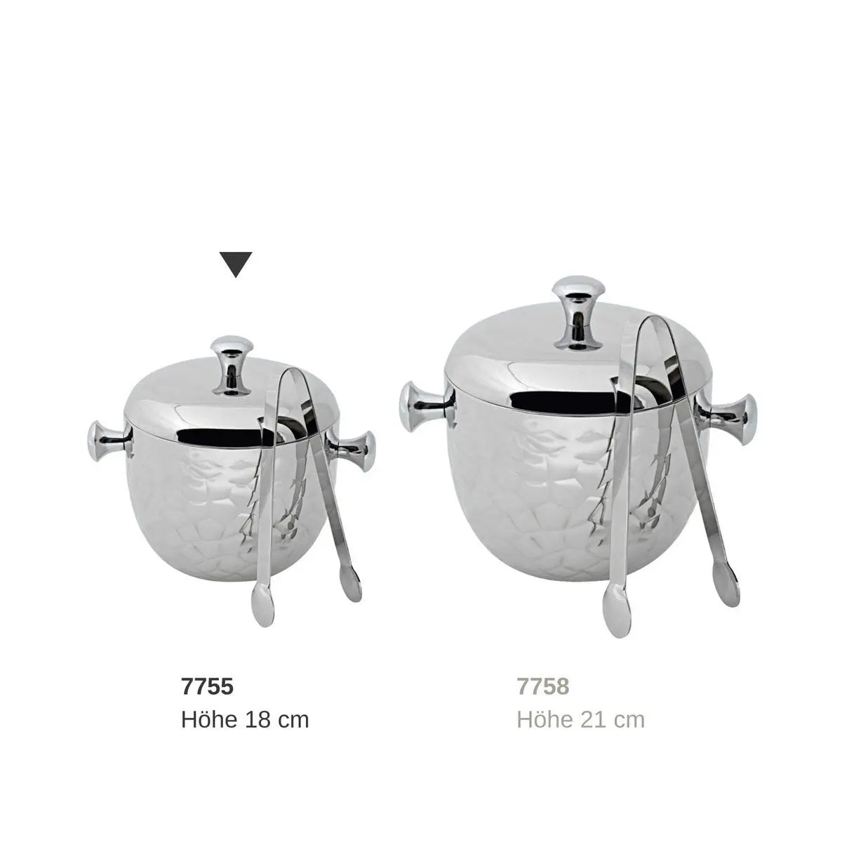 Edzard Eisimer Rico H 18 cm, avec couvercle, tamis et pinces à glace EDZARD-SHOP.com