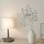 Fleur décorative en forme de coeur argent h90cm AULICA
