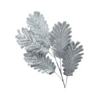 Fleur décorative feuilles en argent h90cm AULICA