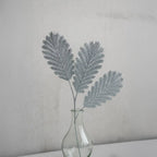 Fleur décorative feuilles en argent h90cm AULICA