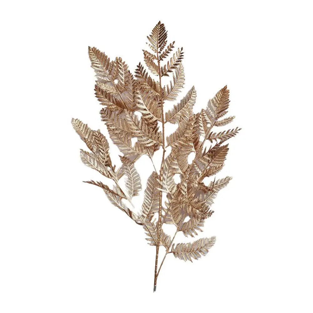 Fleur décorative fougère dorée h90cm AULICA