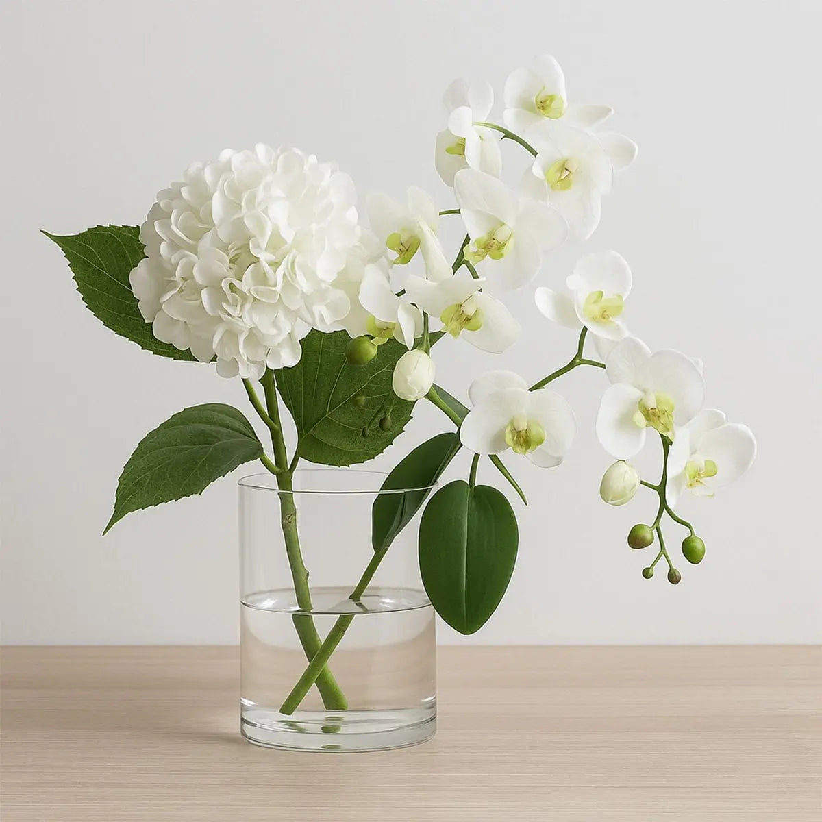 Fleur décorative orchidée blanche h100cm AULICA