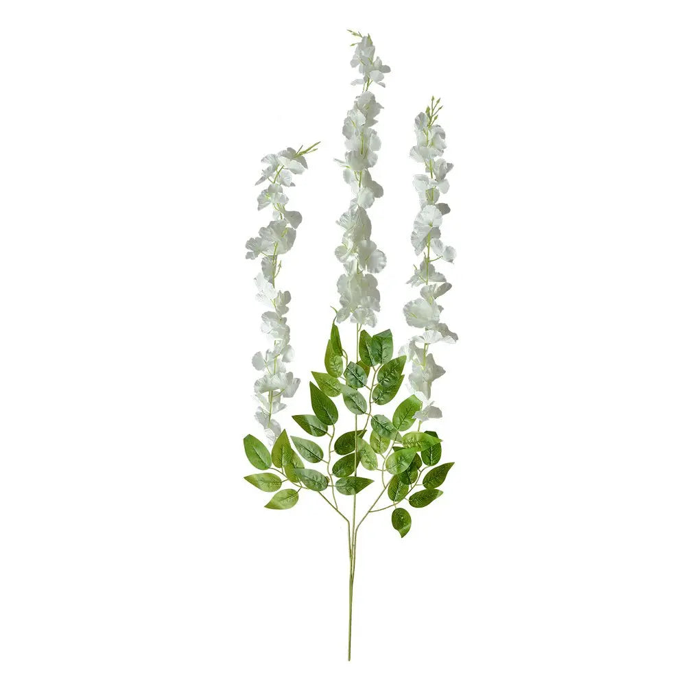Fleurs artificielles lot de 12 110 cm plastique blanc Clayre & Eef.