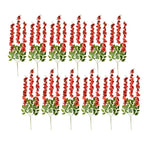 Fleurs artificielles lot de 12 110 cm plastique rouge Clayre & Eef.