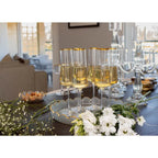 Flûtes à champagne bord doré 210ml - lot de 6 AULICA