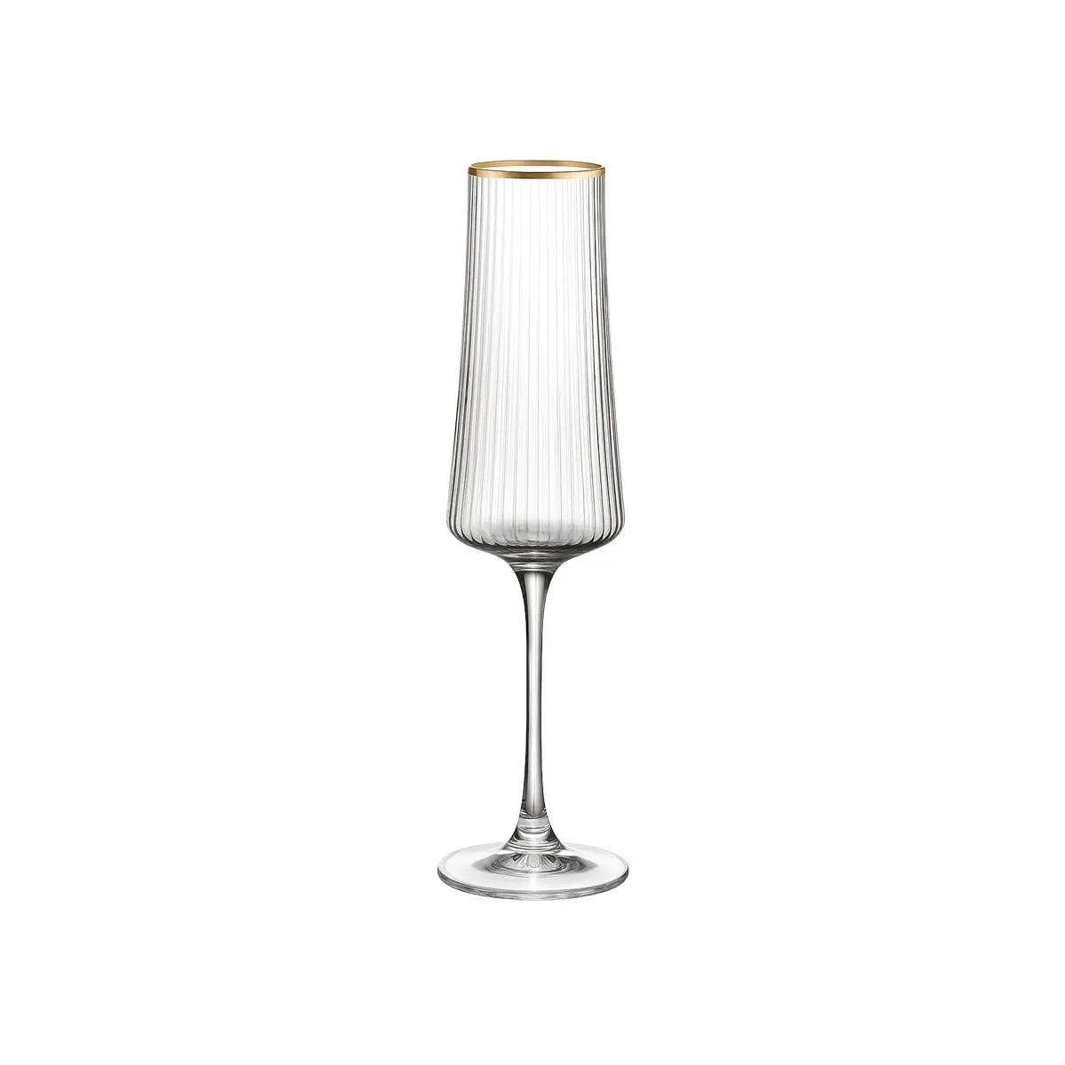 Flûtes à champagne bord doré 210ml - lot de 6 AULICA