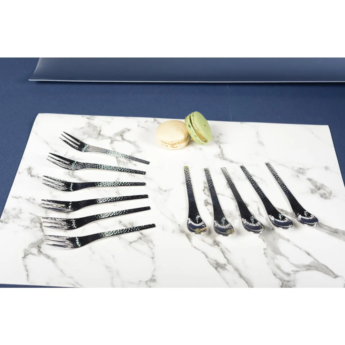 Fourchettes à dessert martelées argent - lot de 6 AULICA