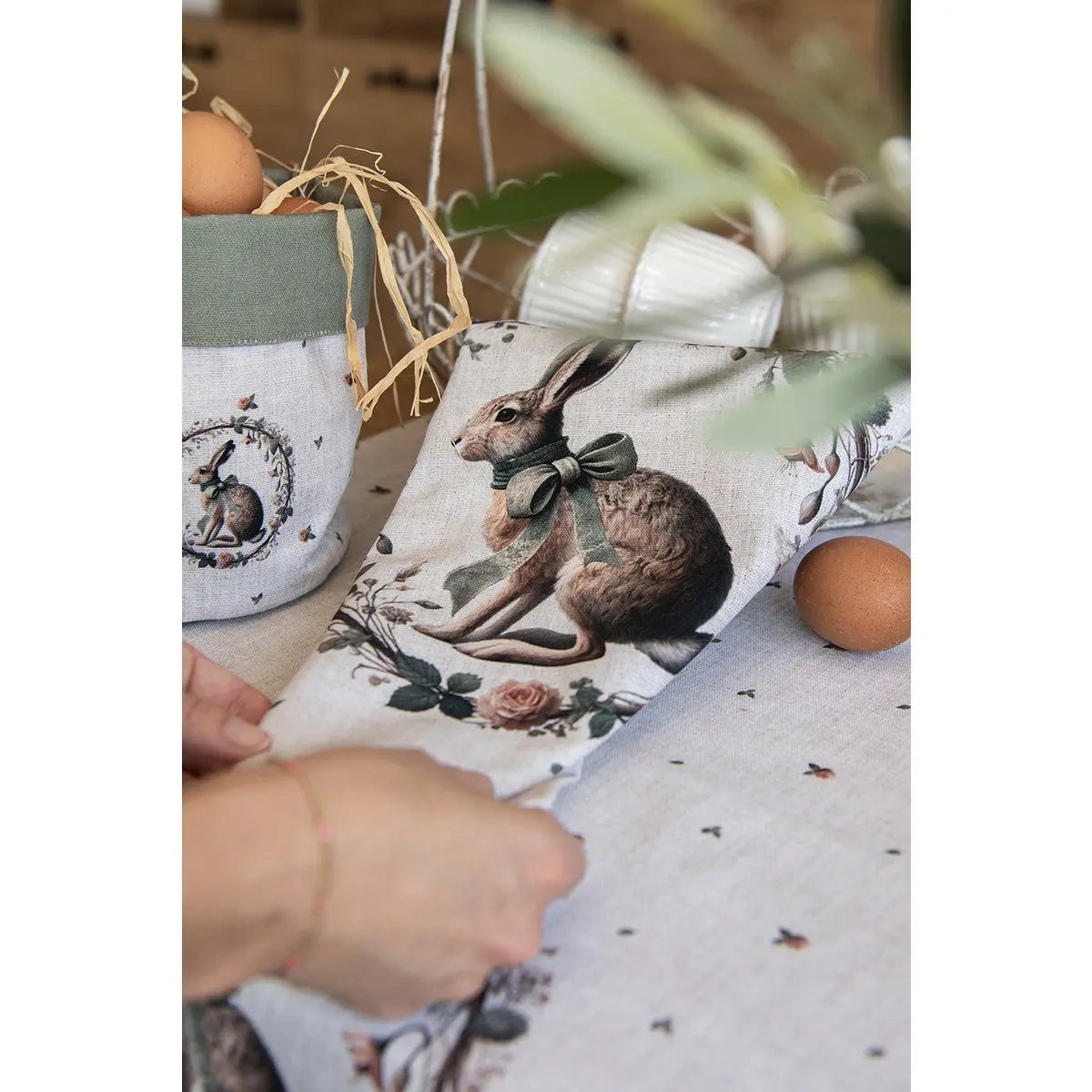 Gant de cuisine 18x30 cm Coton Beige Clayre & Eef.