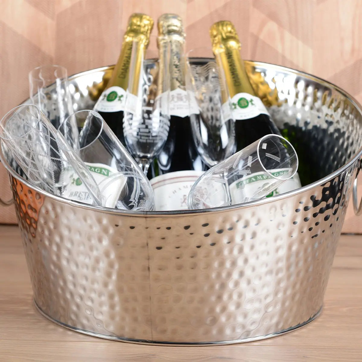 Hammered champagne bucket 25x40x40cm AULICA