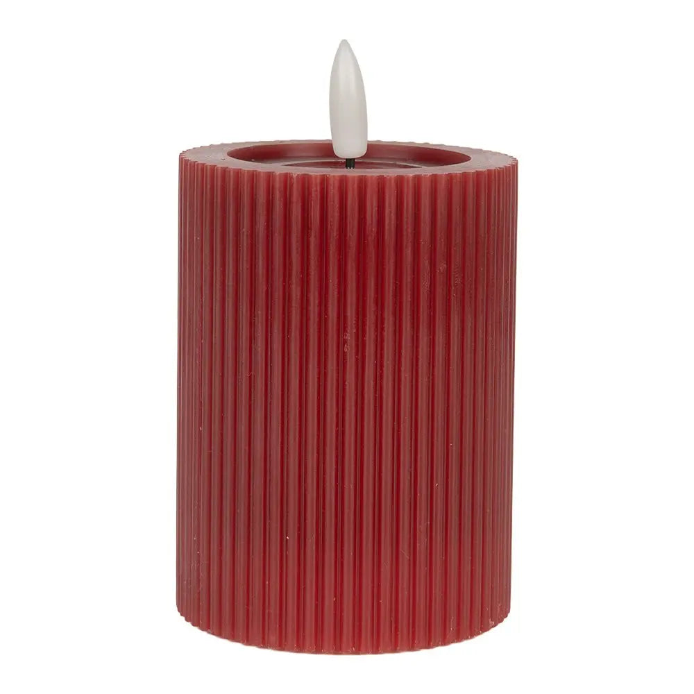 Kaars LED Ø 8x13 cm de cire de rood Clayre & Eef.