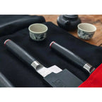 Kitchen Accessories - KOTAI knife roll-up bag - 100% cotton (7 slots for 6 knives and a honing steel) KOTAI kitchen