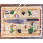 Kitchen accessories - KOTAI bamboo cutting board with juice groove and hidden handles - 40 x 30 x 2 cm KOTAI kitchen
