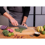 Knife - Bunka Santoku with bamboo Saya and bamboo box - 170 mm blade KOTAI kitchen
