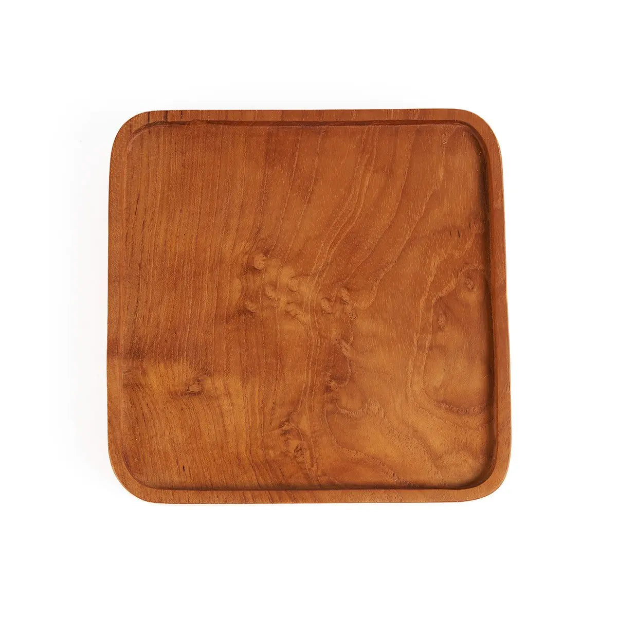 L'Assiette Carrée en Teck - Naturel - XS Bazar Bizar Living
