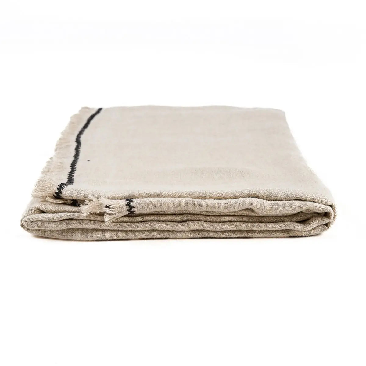 La Nappe Toscane - Noir Naturel - 150x250 Bazar Bizar Living