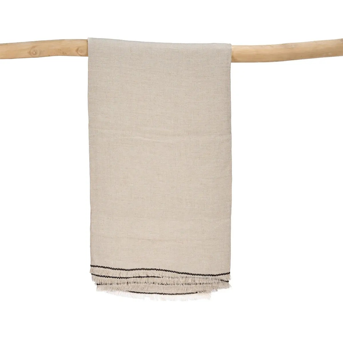 La Nappe Toscane - Noir Naturel - 150x250 Bazar Bizar Living