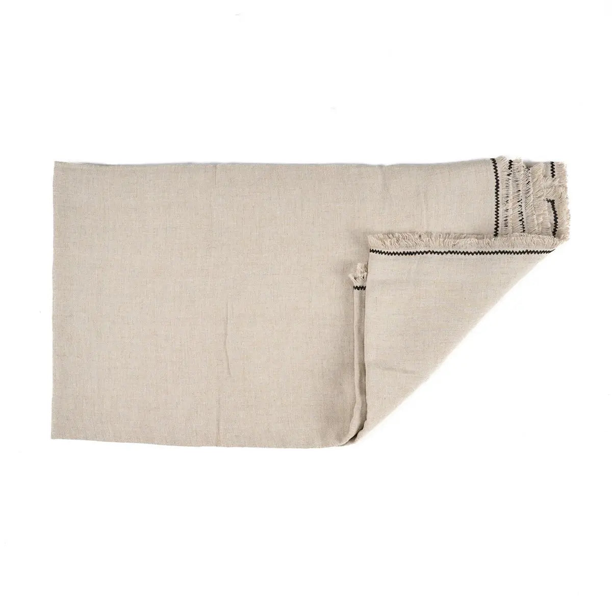 La Nappe Toscane - Noir Naturel - 150x250 Bazar Bizar Living