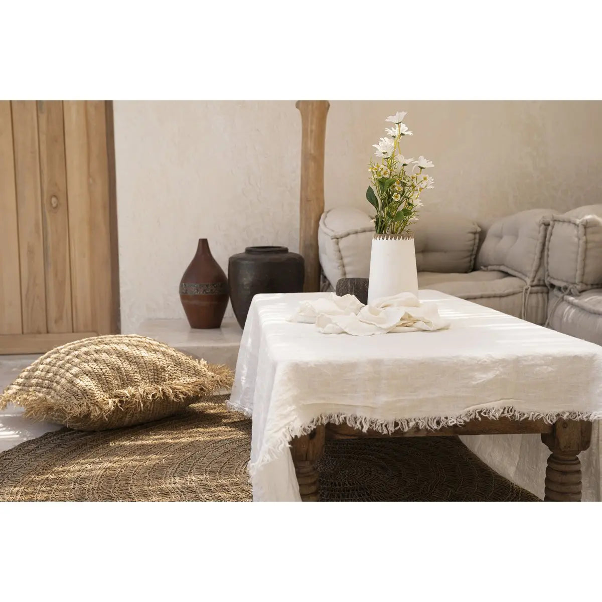 La Nappe en Lin - Blanc - 180x300 Bazar Bizar Living