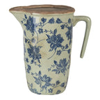 La décoration peut être 22x14x22 cm d'eau de fleur en céramique bleue kan Clayre & Eef.