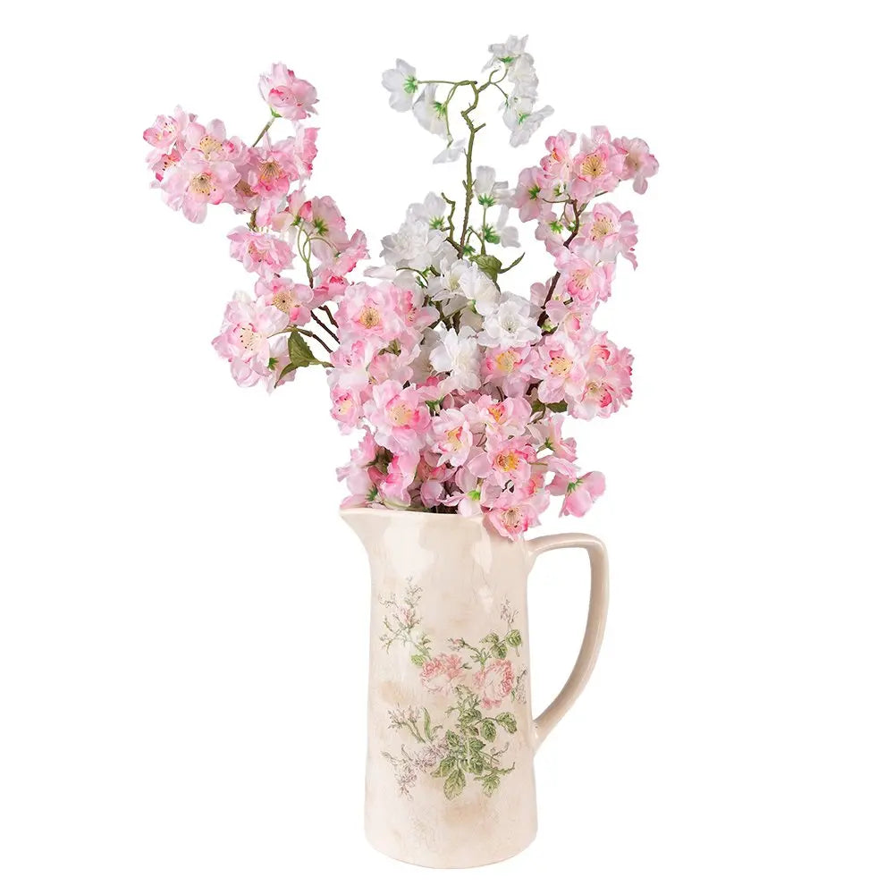 La décoration peut être de 21x15x25 cm rose beige de fleur en céramique kan Clayre & Eef.