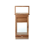 Lantern Vegas (hauteur 60 cm), teck noble, acier inoxydable, nickel brillant - plaqué EDZARD-SHOP.com
