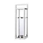 Lanterne EDZARD Manhattan avec poignée, acier inoxydable nickelé brillant, verre intérieur rond, hauteur 79 cm EDZARD-SHOP.com