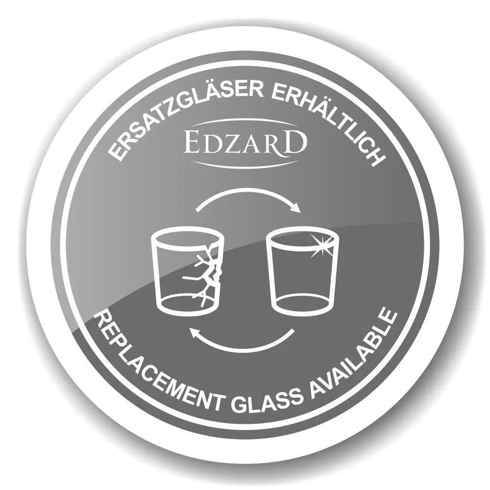 Lanterne EDZARD Manhattan avec poignée, acier inoxydable nickelé brillant, verre intérieur rond, hauteur 79 cm EDZARD-SHOP.com