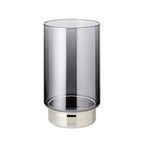 Lanterne Isla (H 21 cm), verre cristal foncé soufflé bouche avec bord platine EDZARD-SHOP.com