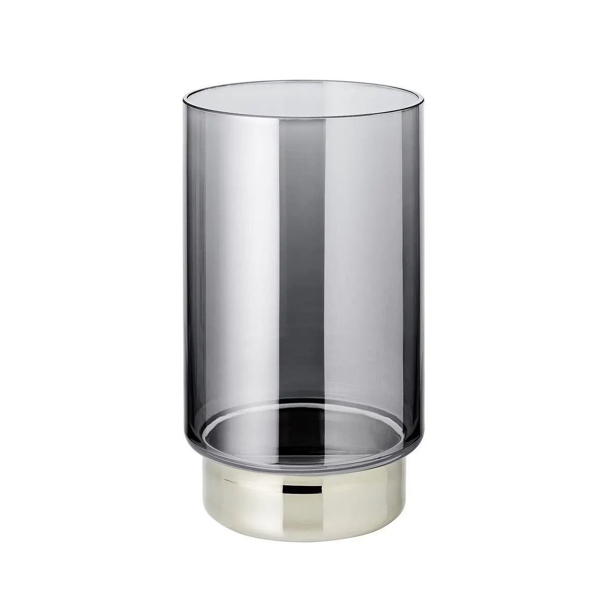 Lanterne Isla (H 21 cm), verre cristal foncé soufflé bouche avec bord platine EDZARD-SHOP.com