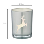 Lanterne Loki droite (hauteur 13 cm) en gris EDZARD-SHOP.com