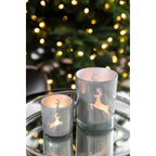 Lanterne Loki droite (hauteur 13 cm) en gris EDZARD-SHOP.com