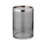 Lanterne Zeus avec bord platine, verre foncé EDZARD-SHOP.com