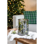 Lanterne Zeus avec bord platine, verre foncé EDZARD-SHOP.com