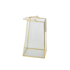 Lanterne bord doré avec anse h20cm AULICA