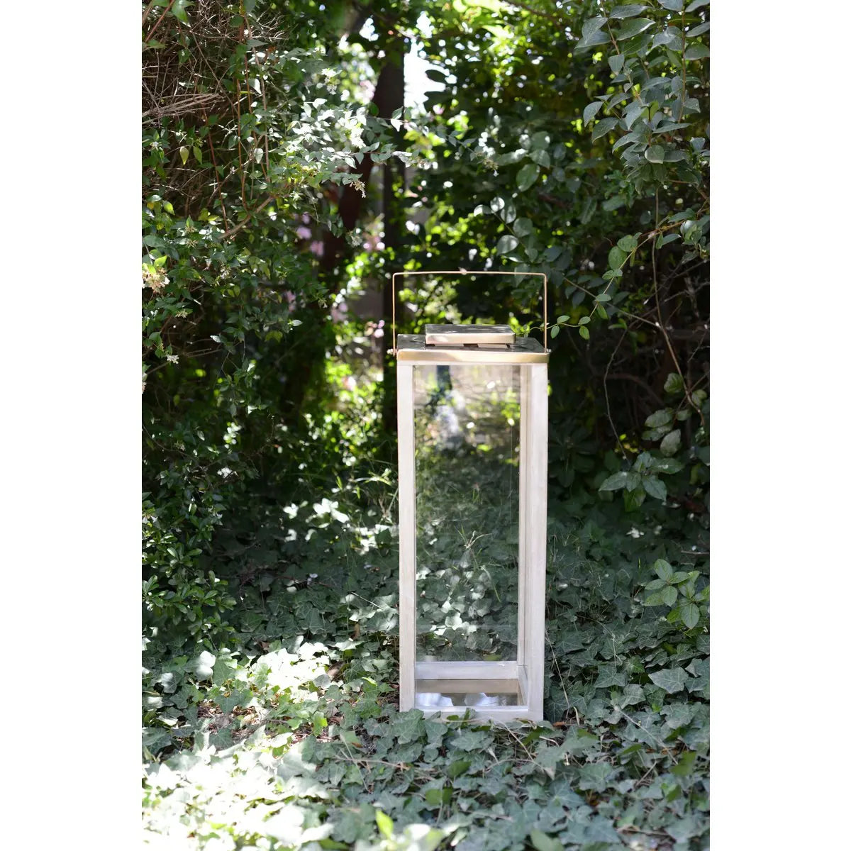 Lanterne carré en verre grand modèle 25x25x71cm AULICA