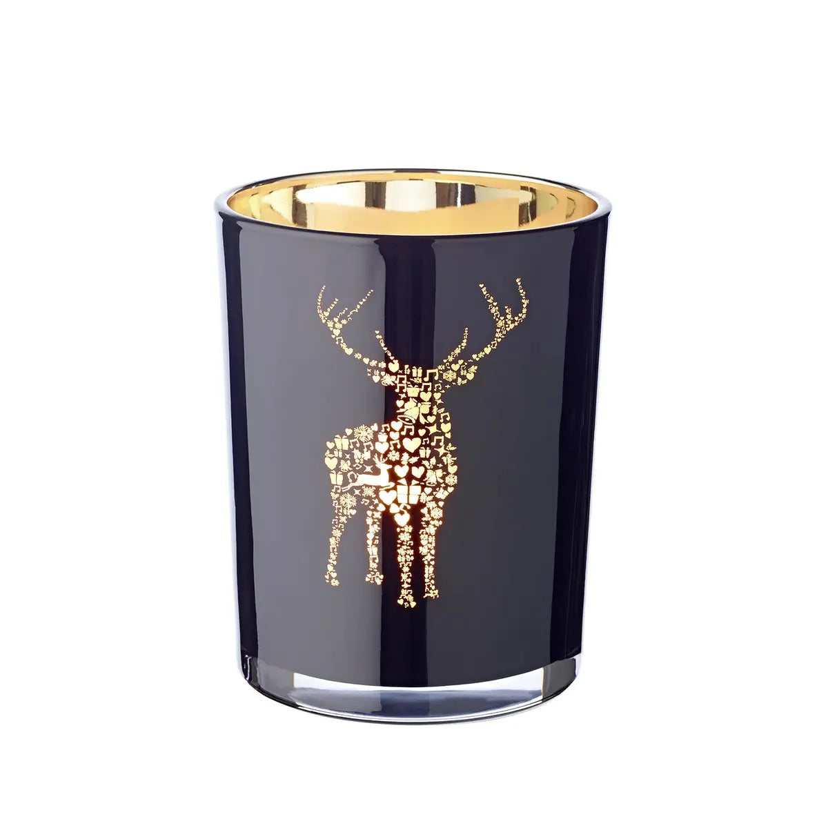 Lanterne en verre Fancy noir H 13 cm EDZARD-SHOP.com