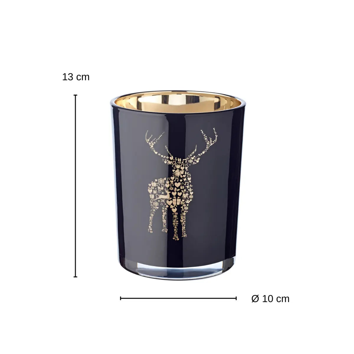 Lanterne en verre Fancy noir H 13 cm EDZARD-SHOP.com