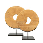 Le Disque en Teck sur Pied - L Bazar Bizar Living