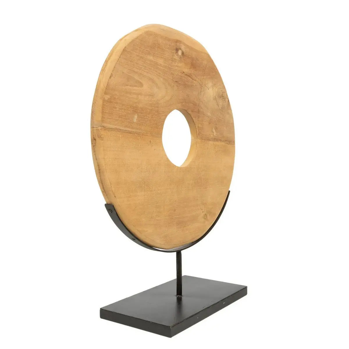 Le Disque en Teck sur Pied - L Bazar Bizar Living