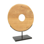 Le Disque en Teck sur Pied - L Bazar Bizar Living
