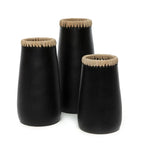 Le Vase Sneaky - Noir Naturel - L Bazar Bizar Living