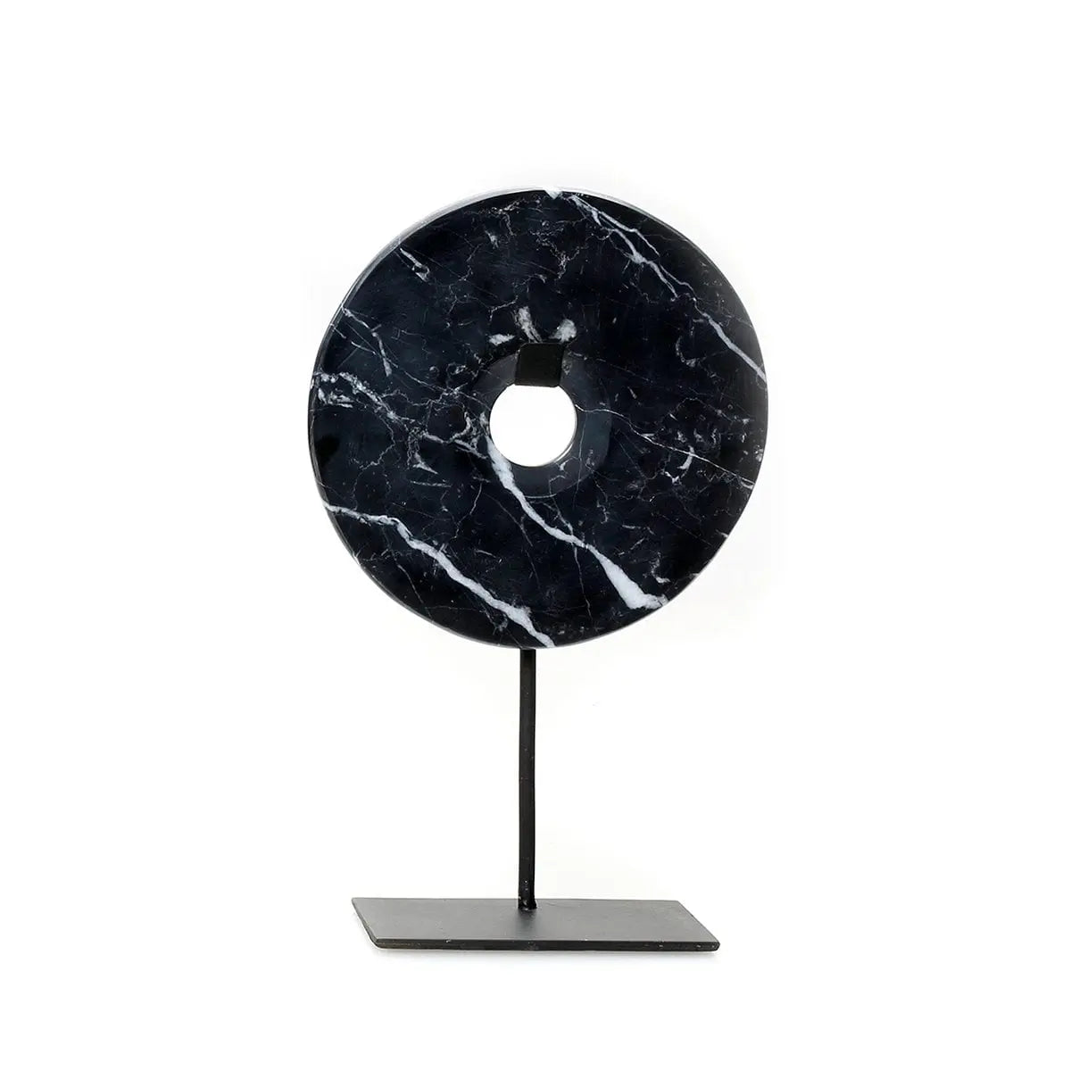 Le disque de marbre sur support - Noir - M Bazar Bizar Living