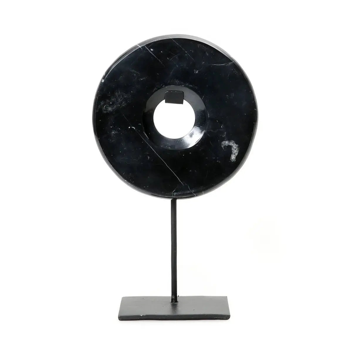 Le disque de marbre sur support - Noir - M Bazar Bizar Living