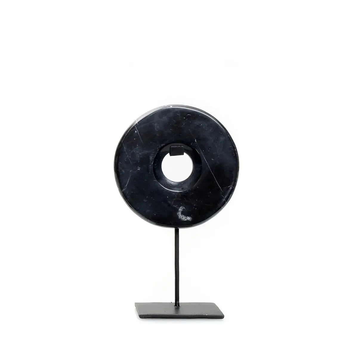 Le disque de marbre sur support - Noir - S Bazar Bizar Living