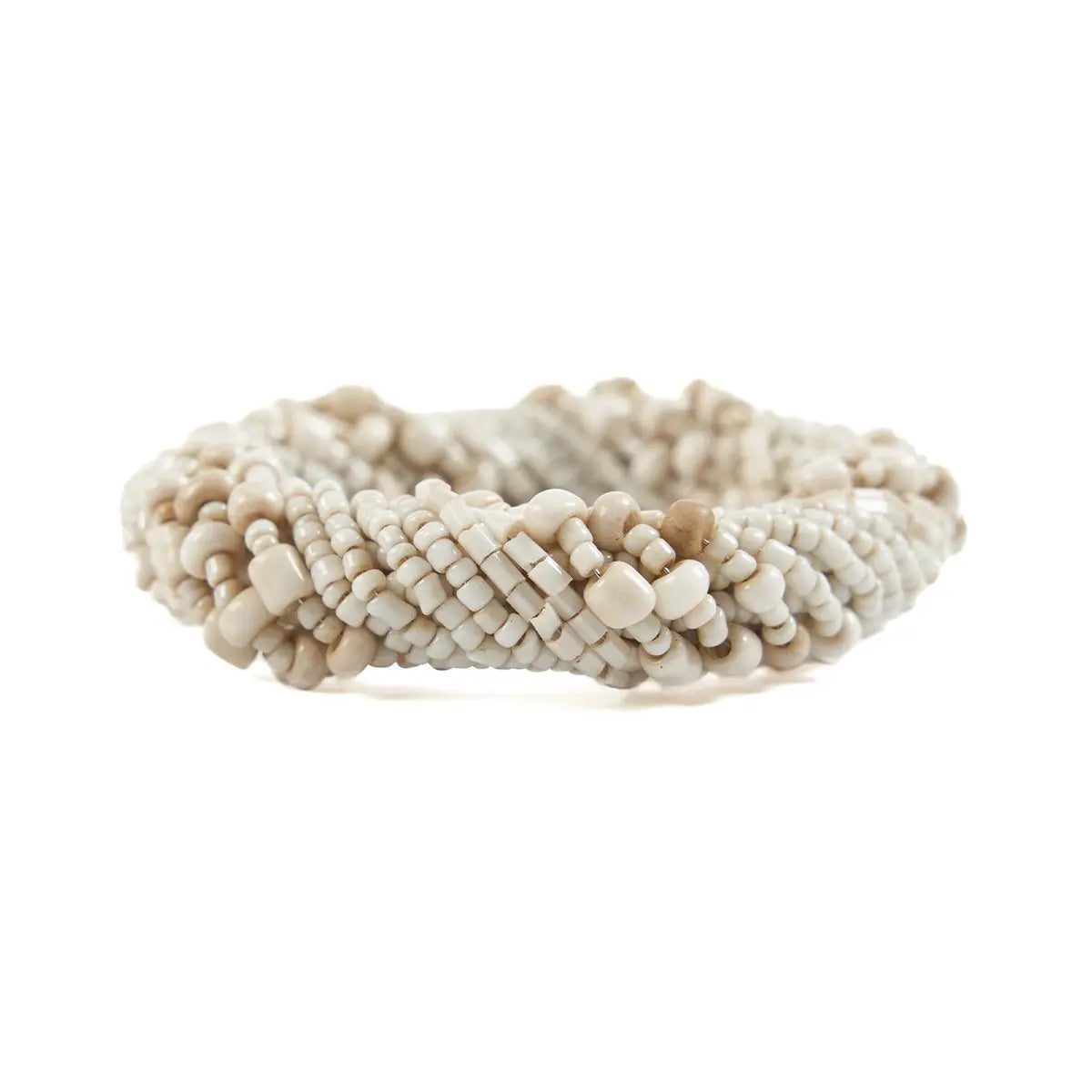 Le rond de serviette en perles - Blanc Bazar Bizar Living