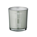 Lot de 2 bougies chauffe-plat en verre (hauteur 8 cm, ø 7,5 cm) en gris, lanterne avec motif sportif de remontées mécaniques EDZARD-SHOP.com