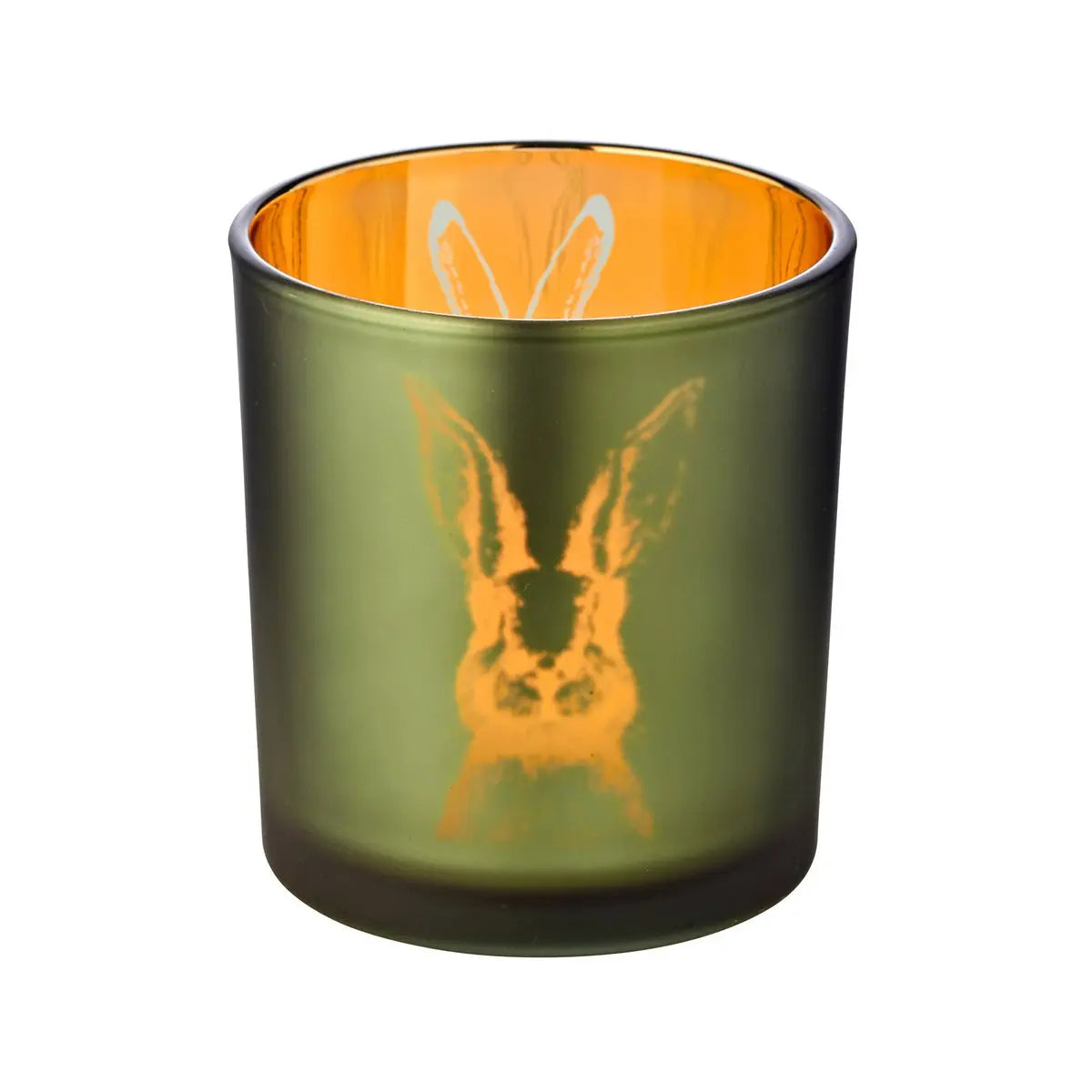 Lot de 2 photophores lapin en verre, vert/rose, motif lapin, hauteur 8 cm, ø 7 cm EDZARD-SHOP.com