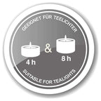 Lot de 2 verres à bougie Monty (hauteur 8 cm, ø 7,5 cm), lanterne avec motif ski, or/noir EDZARD-SHOP.com
