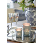 Lot de 2 verres à bougie Sylt (hauteur 8 cm, ø 7,5 cm) en gris, lanterne élégante aux coordonnées Sylt EDZARD-SHOP.com