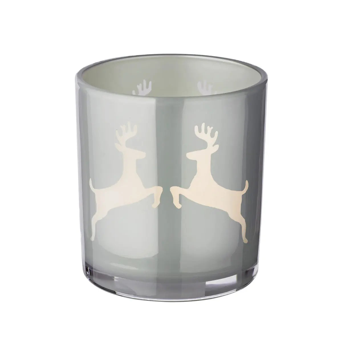 Lot de 2 verres à bougies chauffe-plat Loki (hauteur 8 cm) en gris EDZARD-SHOP.com